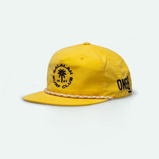Salalah Surf Club yellow grandad hat with SSC logo, Gulf culture cap by One8