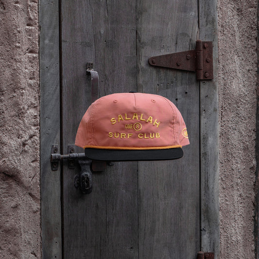 Salalah Surf Club vintage grandad hat with retro SSC branding, Omani culture cap by One8
