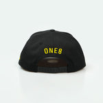 هدرز فلتر بس Emirati Street Racing Hat: Black trucker cap with bold Arabic text car culture One8 Hat