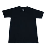 Houbara in Flight Black T-shirt - featuring a حبارى (houbara bustard)  designed by Khalid Al Astad