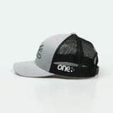 كفو Kafoo One8 Hat :  trucker cap with bold Arabic lettering, symbolizing Gulf pride and respect