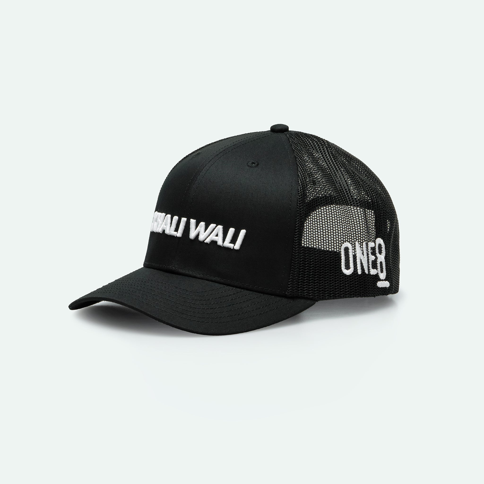 Khali Wali - Curved Brim Meshback Trucker Hat - One8 - Vintage Arabian Streetwear