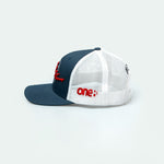 كاب ستة و خطين – UAE Street racing cap with Arabic calligraphy, curved brim One8 hat