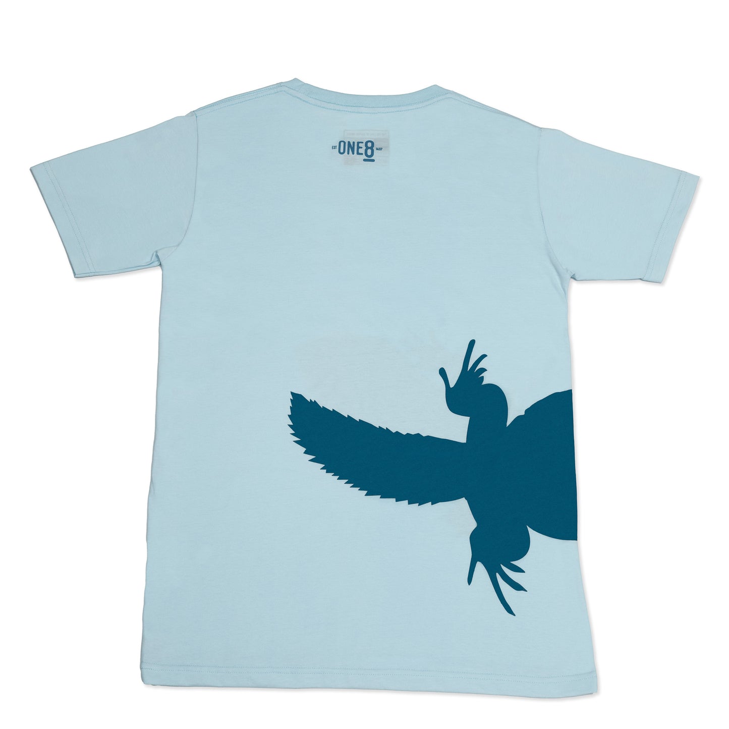 ضب Uromastyx Shirt – Blue T-shirt featuring a huge design of dhab lizard, celebrating wildlife One8
