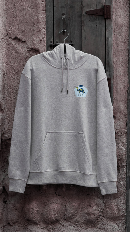 Camel Racing Club skeleton hoodie with desert skeleton graphic, Gulf streetwear by One8