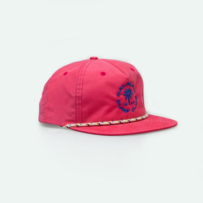 Salalah Surf Club pink grandad hat with circular logo, Gulf culture cap by One8