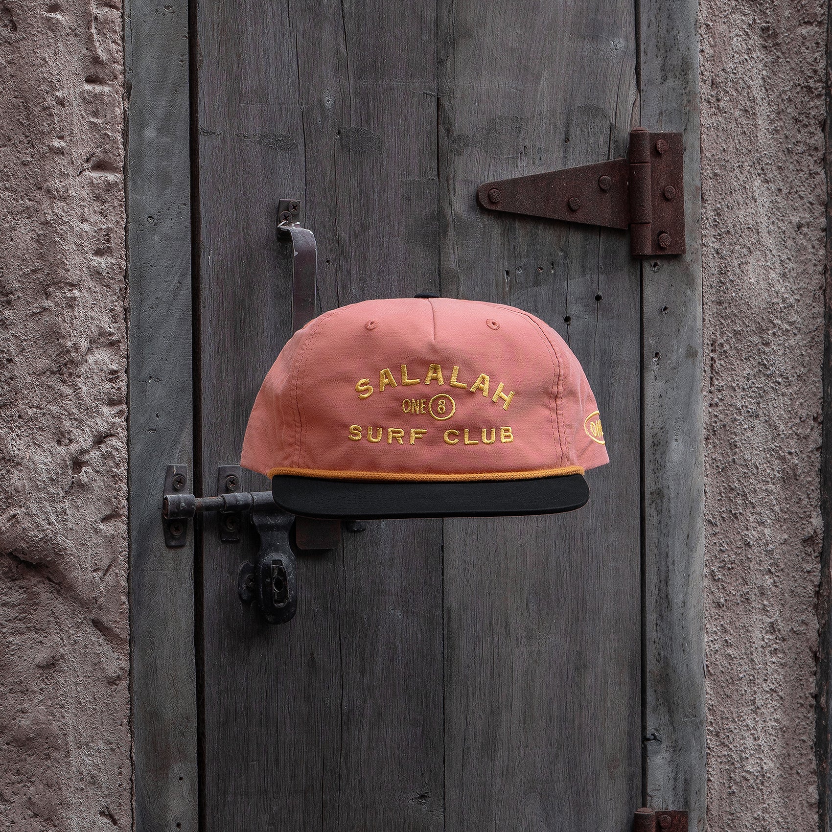 Salalah Surf Club vintage grandad hat with retro SSC branding, Omani culture cap by One8