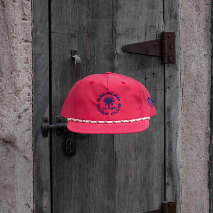 Salalah Surf Club pink grandad hat with circular logo, Gulf culture cap by One8