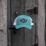One8 Skate Logo Curved Brim Meshback Trucker Hat - One8 - Vintage Arabian Streetwear