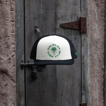 Salalah Surf Club logo foam trucker hat, Gulf culture cap by One8