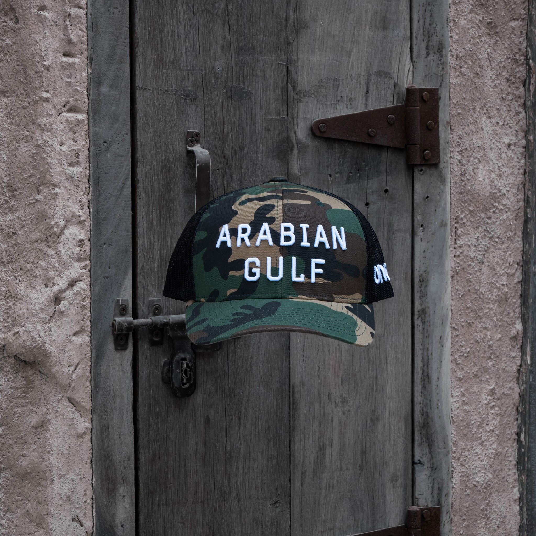 Arabian Gulf - Curved Brim Meshback Trucker Hat - Dubai - One8 Hat- Arabic Streetwear Arabic Hat