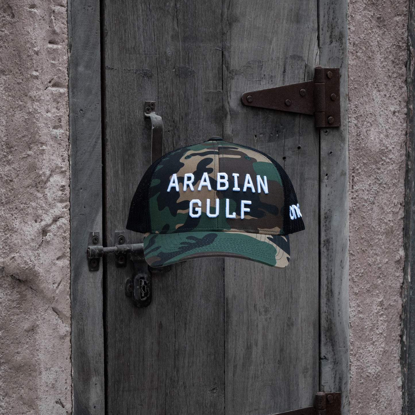 Arabian Gulf - Curved Brim Meshback Trucker Hat - Dubai - One8 Hat- Arabic Streetwear Arabic Hat