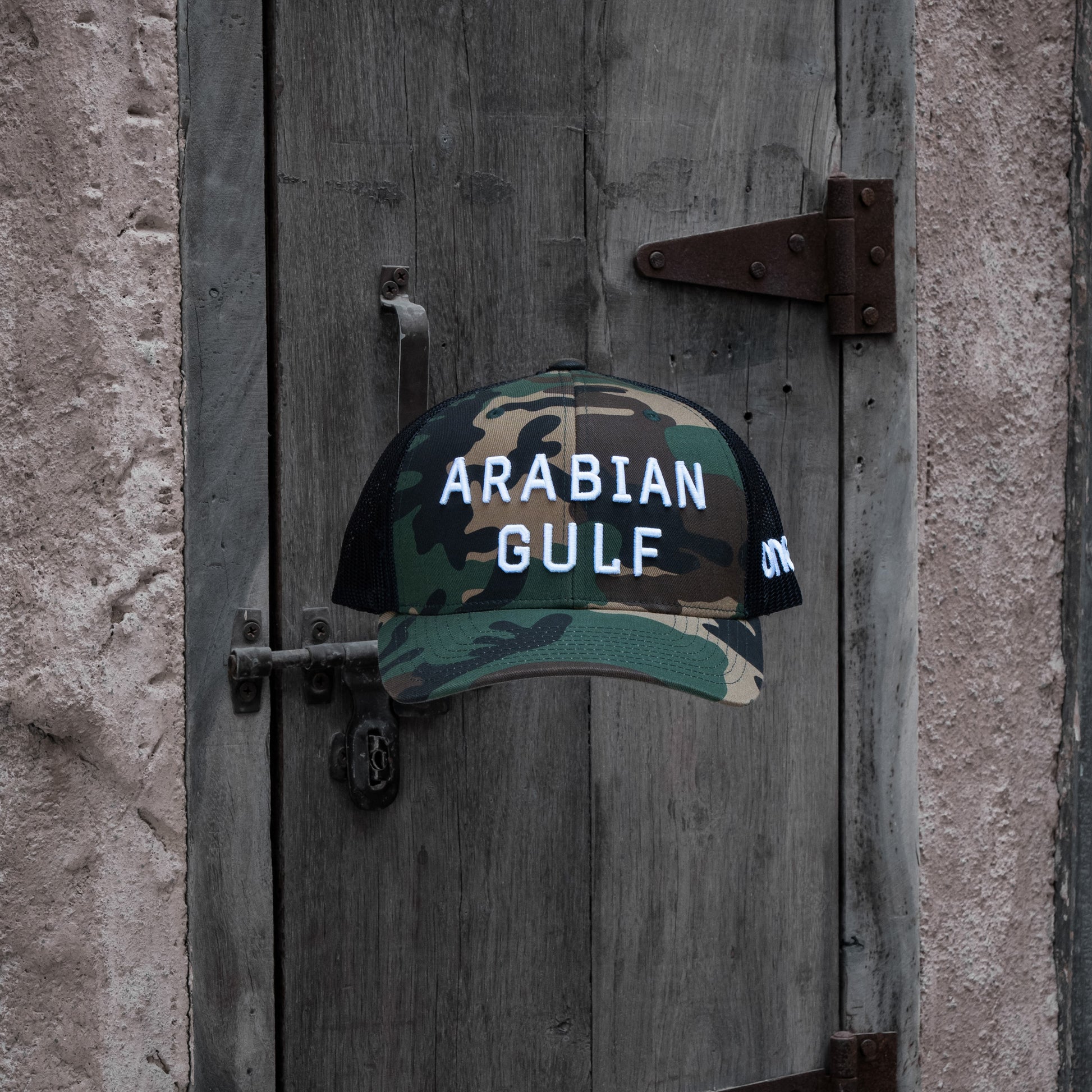 Arabian Gulf - Curved Brim Meshback Trucker Hat - Dubai - One8 Hat- Arabic Streetwear Arabic Hat