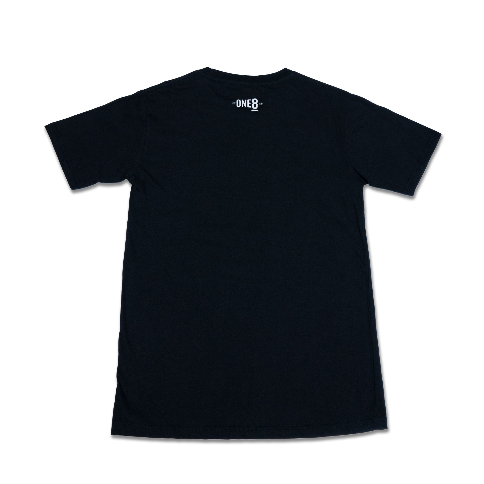 Emirati T-Shirt black unisex T-shirt with bold Arabic calligraphy عيال زايد celebrating the UAE