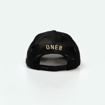 Al Namoos - Curved Brim Meshback Trucker Hat - One8 Hat- Arabic Streetwear كاب الناموس