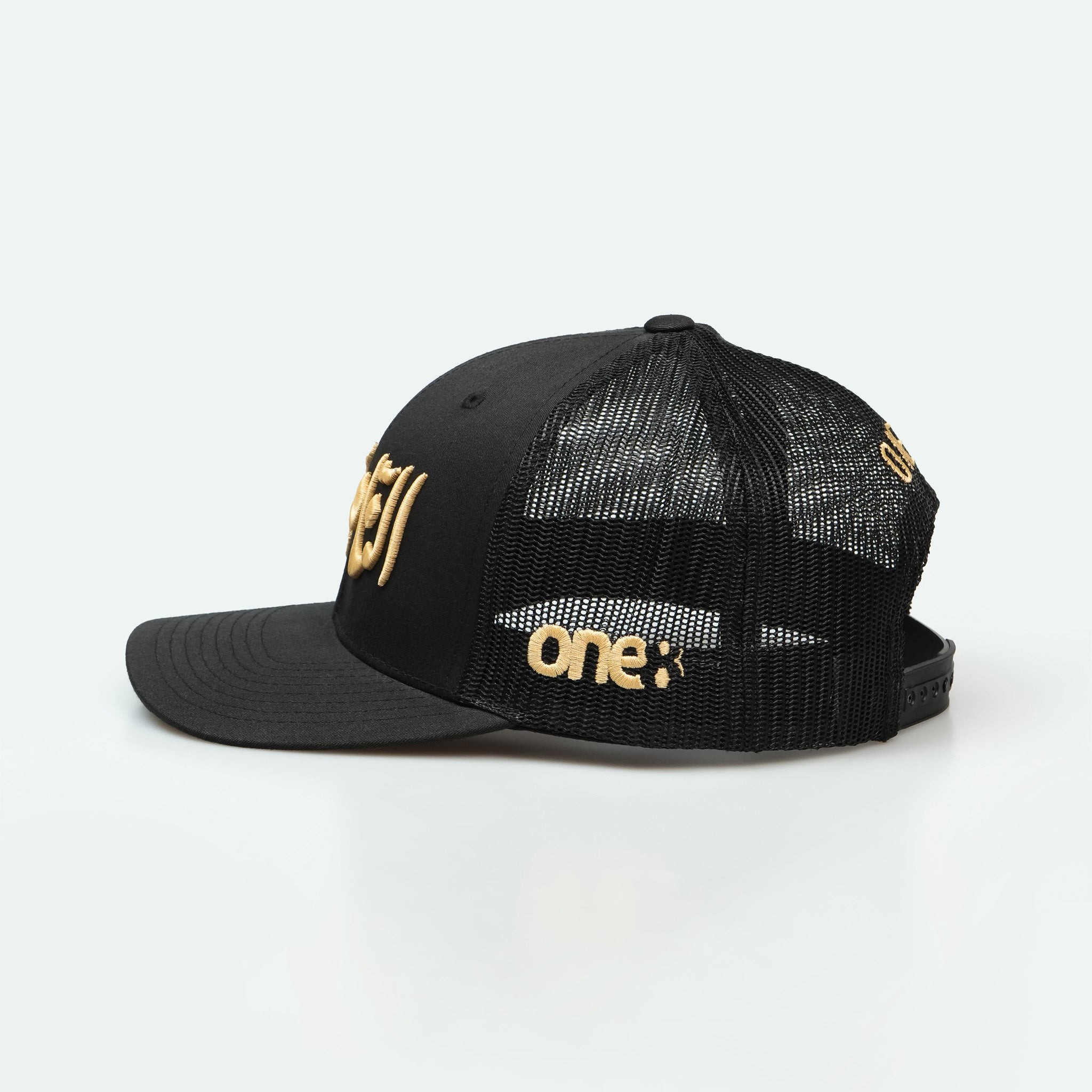Al Namoos - Curved Brim Meshback Trucker Hat - One8 Hat- Arabic Streetwear كاب الناموس
