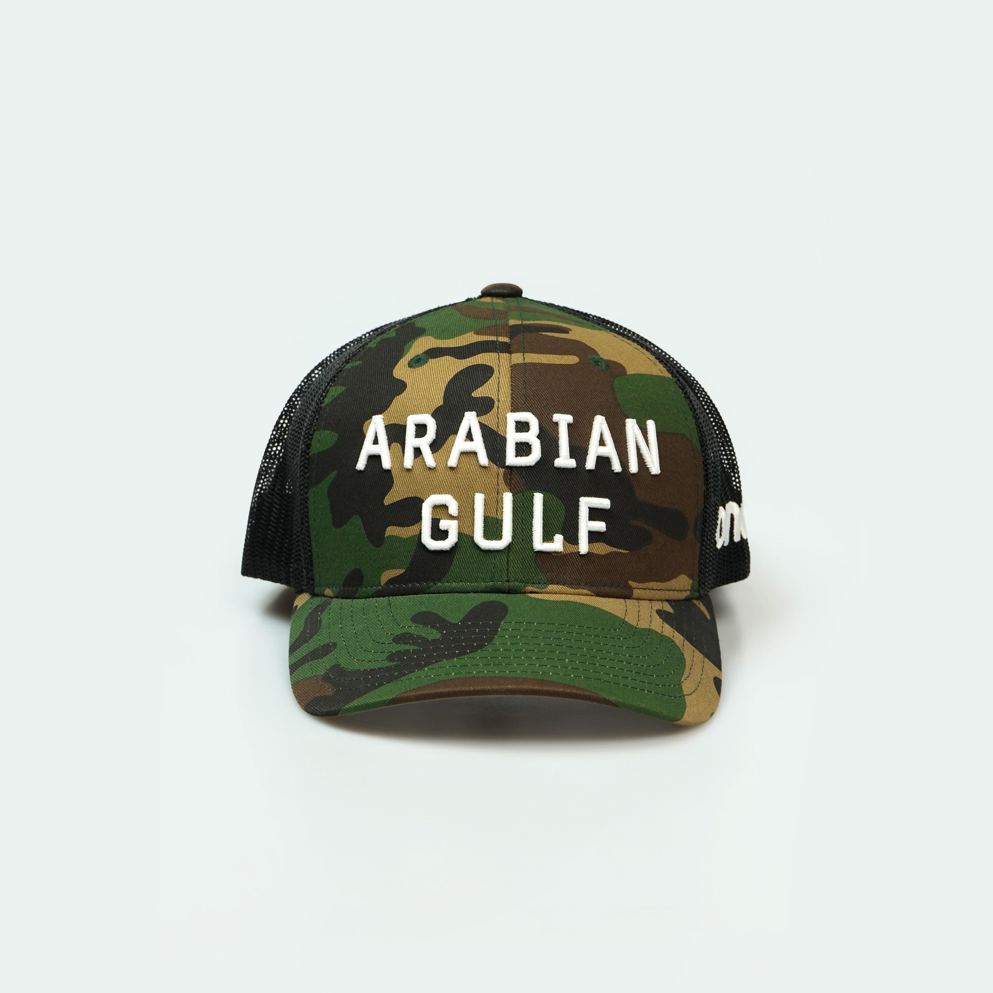 Arabian Gulf - Curved Brim Meshback Trucker Hat - Dubai - One8 Hat- Arabic Streetwear Arabic Hat