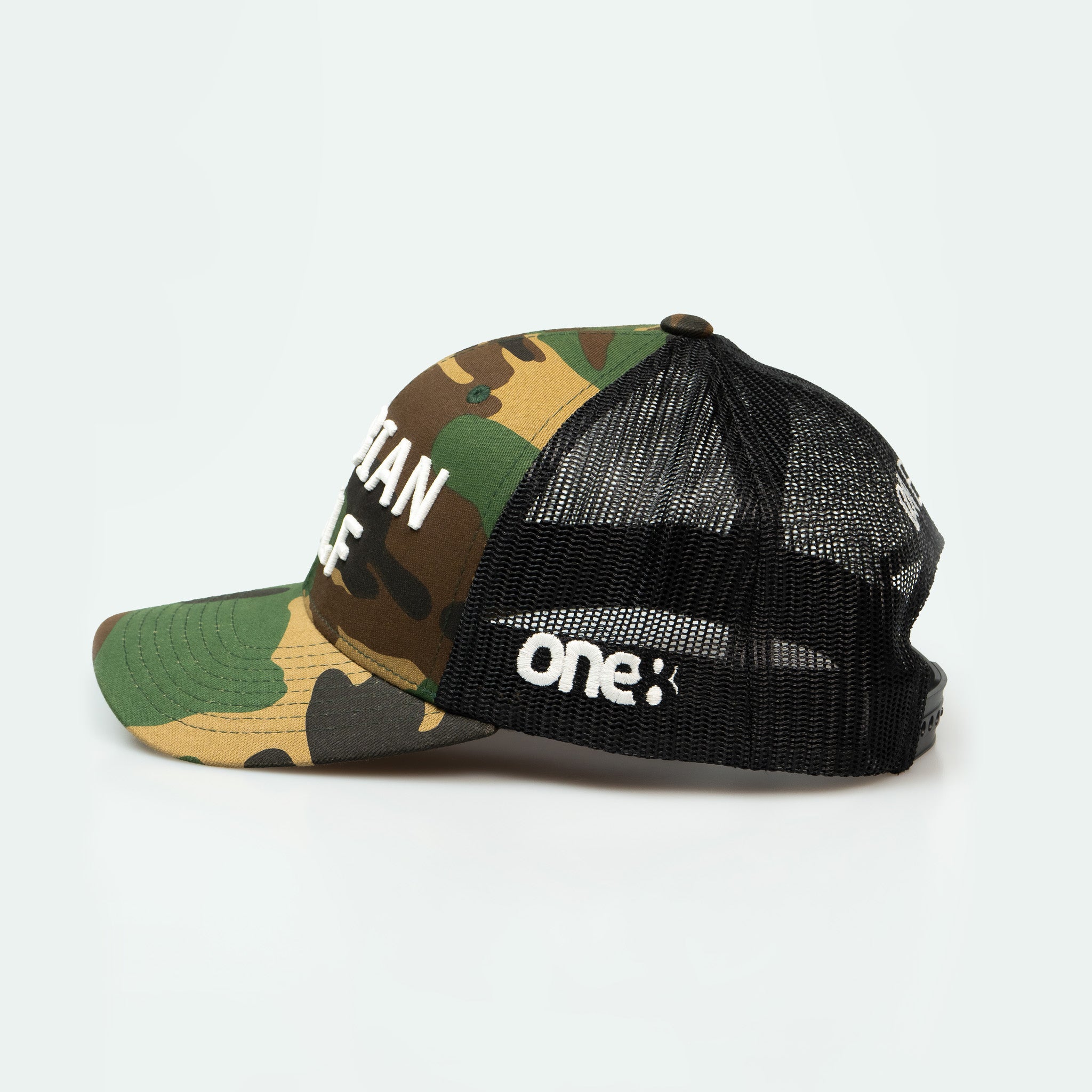 Arabian Gulf - Curved Brim Meshback Trucker Hat - Dubai - One8 Hat- Arabic Streetwear Arabic Hat