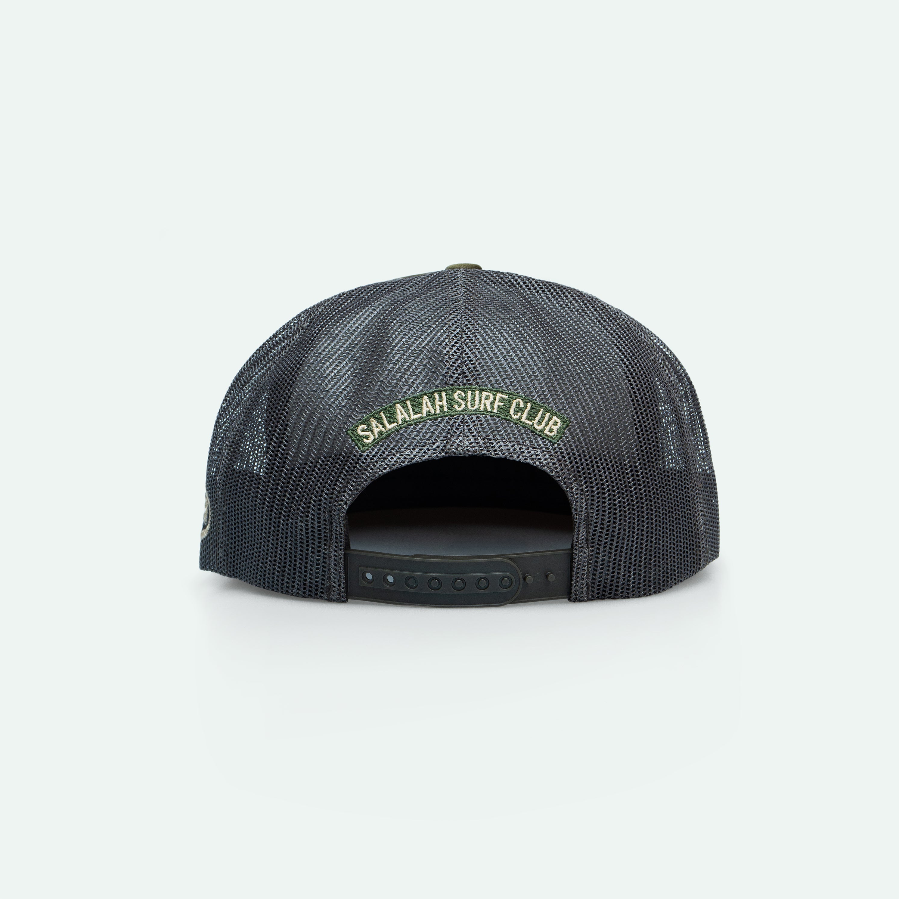 Salalah Surf Club Logo Forrest - Foam Trucker Hat - One8 - Vintage Arabian Streetwear