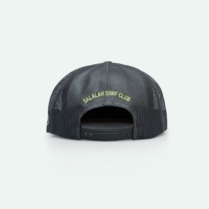 Salalah Surf Club forest green foam trucker hat, Gulf culture cap by One8