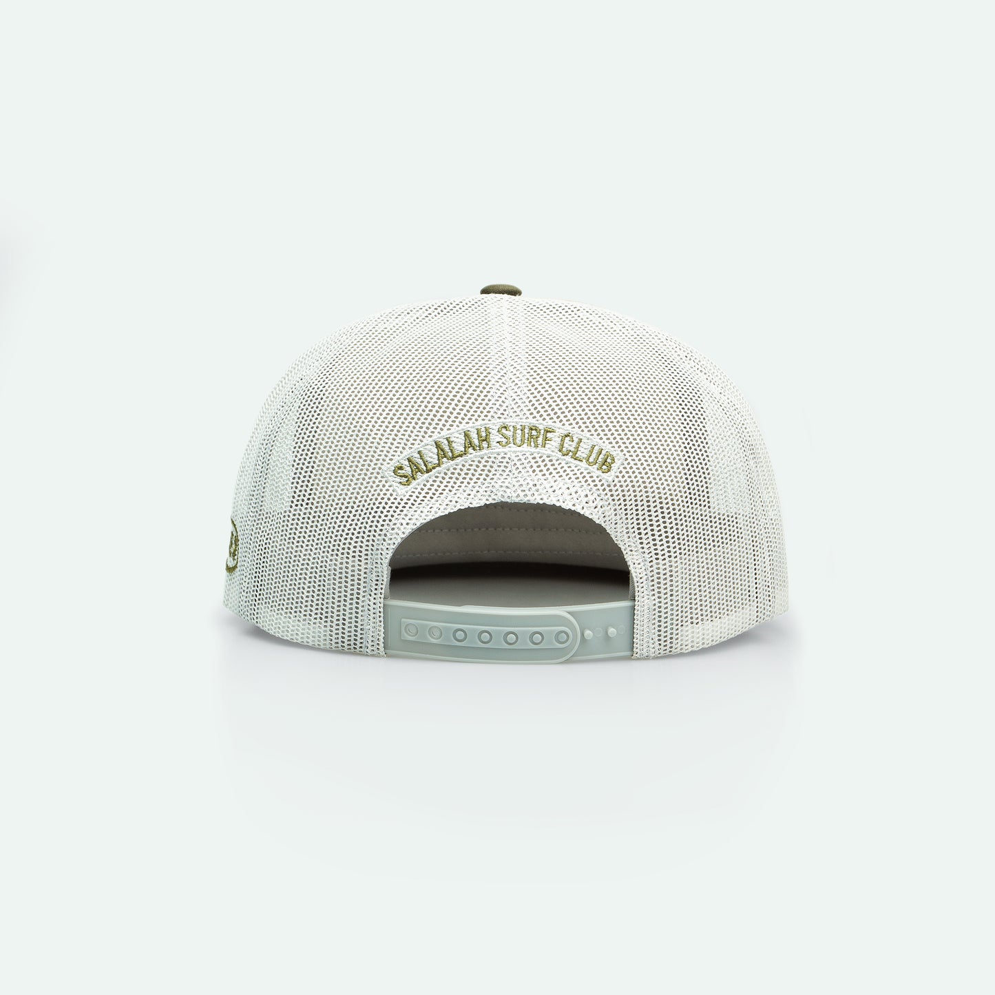 Vintage Salalah Surf Club foam trucker hat with retro coastal graphic, Gulf cap by One8
