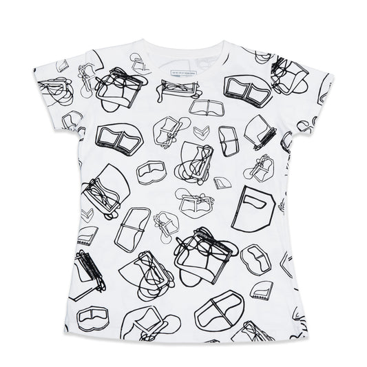 Emirati برقع Ladies Tee: the traditional Emirati burqa and the classic cotton tshirt combined. One8