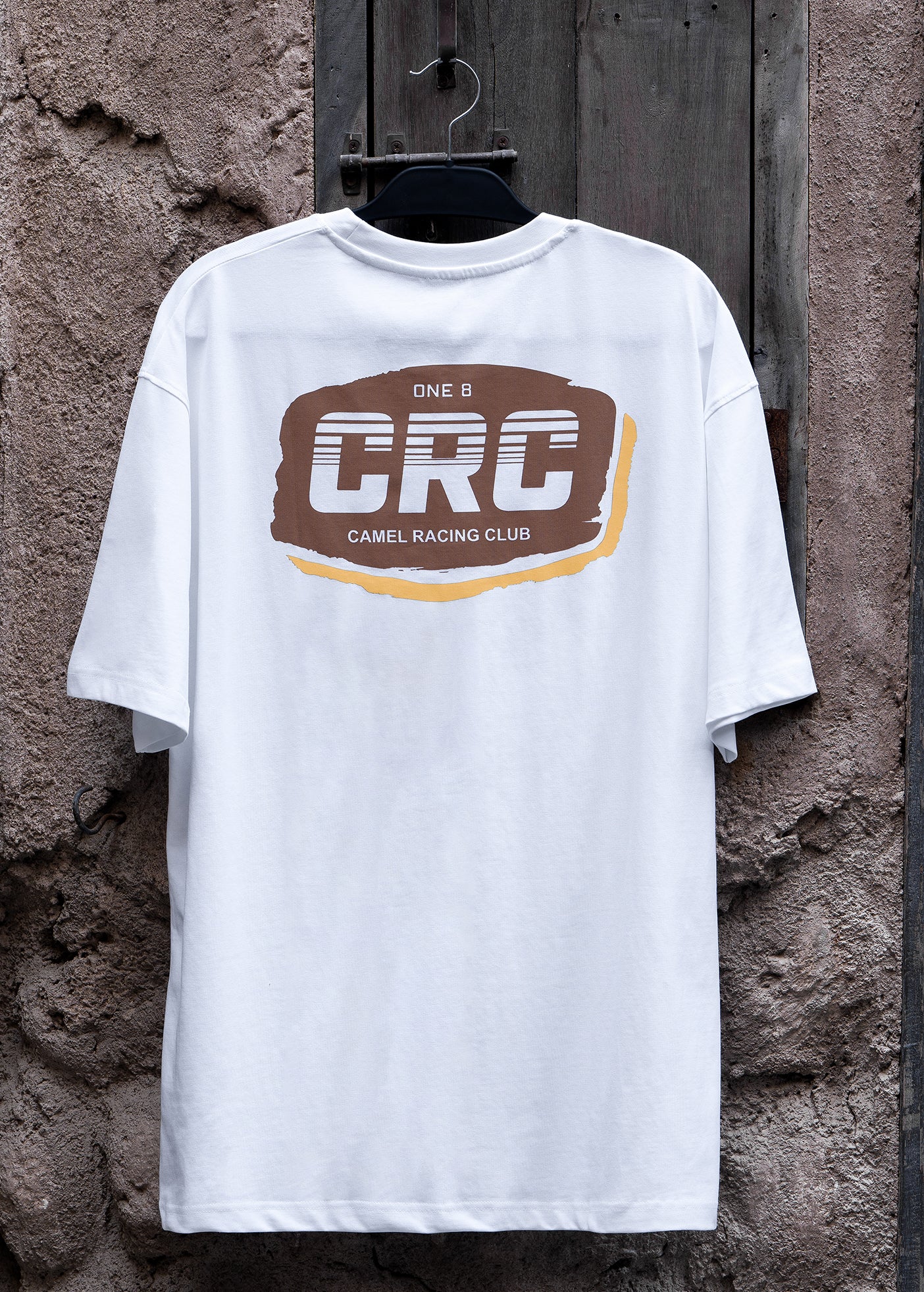Motocross Logo Camel Racing Club tee with desert racing graphic by One8