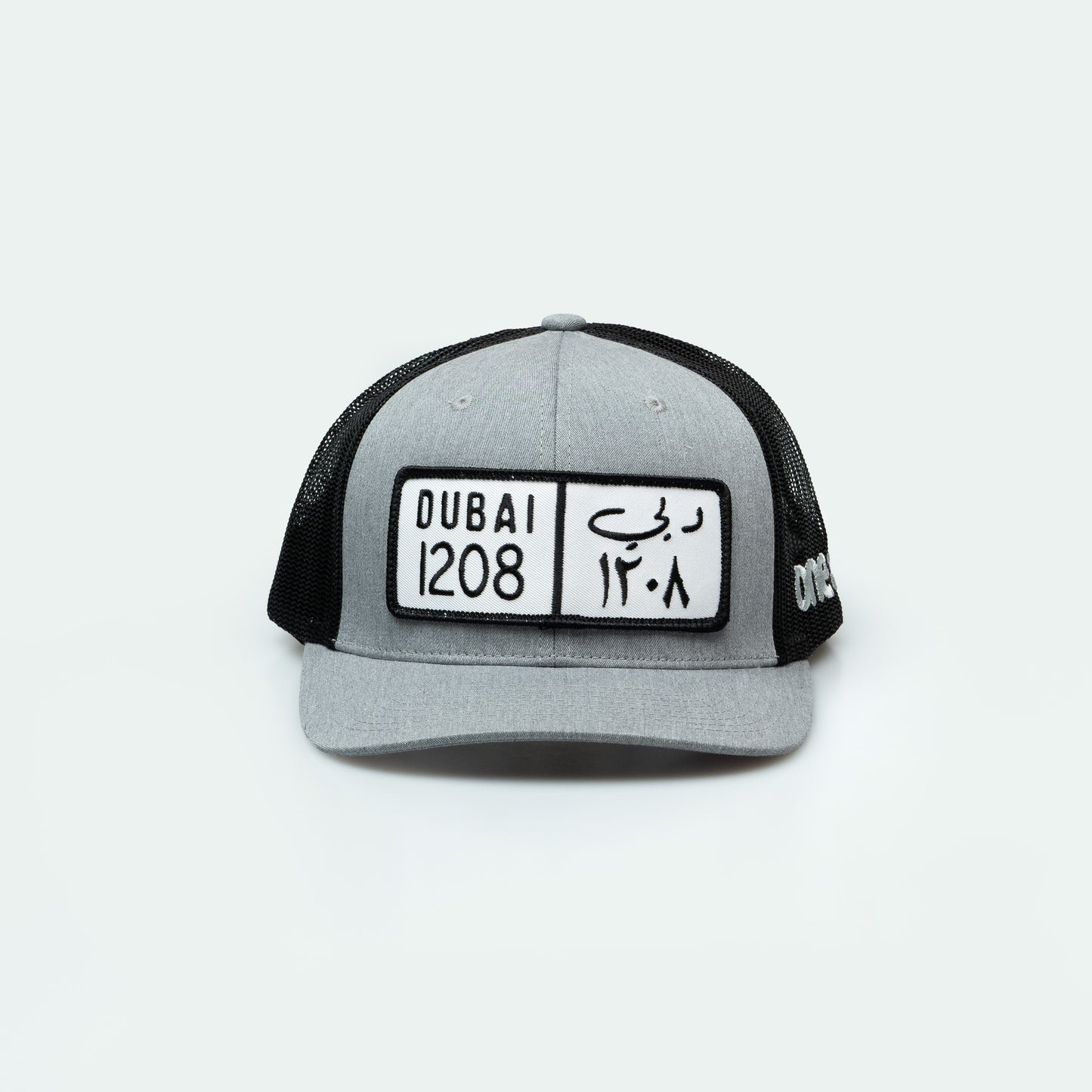 كاب دبي Dubai License Plate Curved Brim Meshback Trucker Hat - One8 Hat- Arabic pop culture