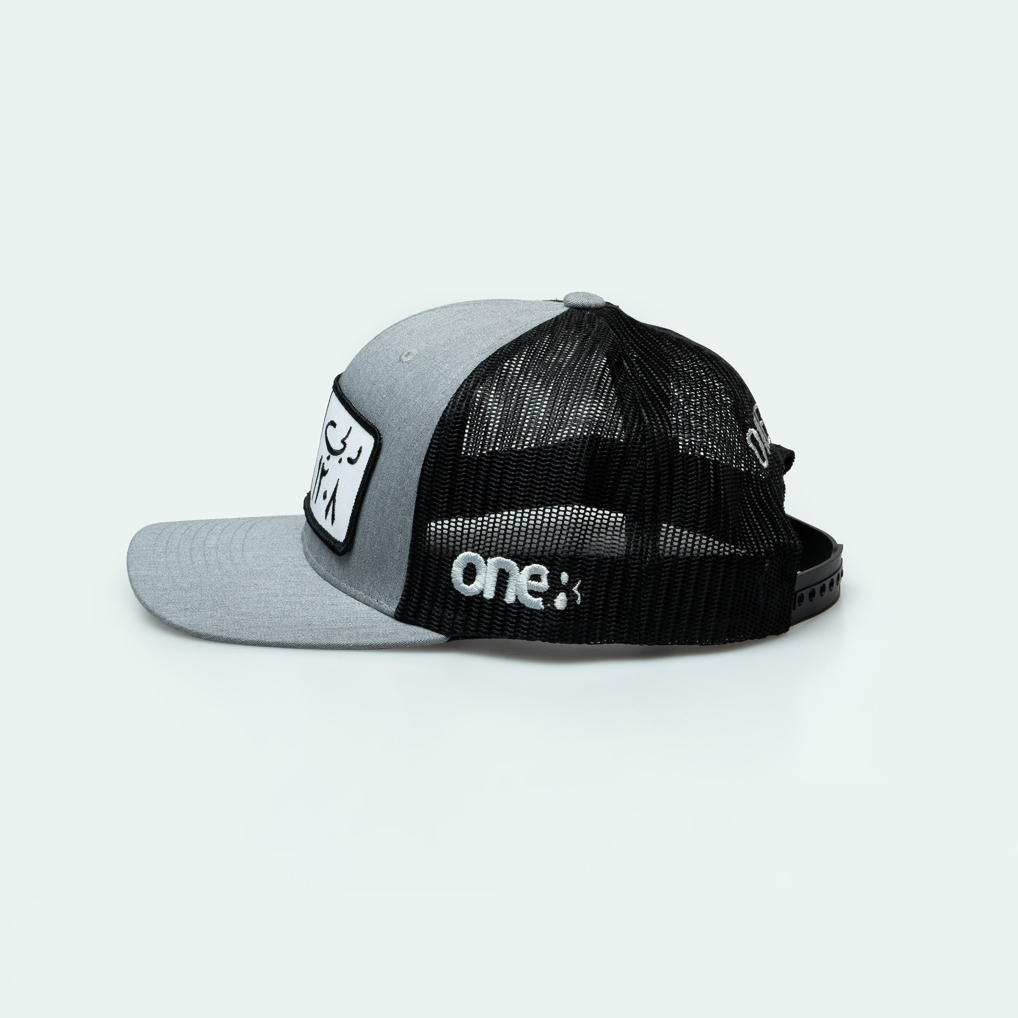 كاب دبي Dubai License Plate Curved Brim Meshback Trucker Hat - One8 Hat- Arabic pop culture