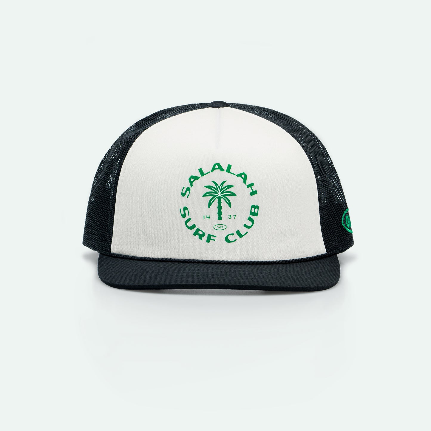 Salalah Surf Club logo foam trucker hat, Gulf culture cap by One8