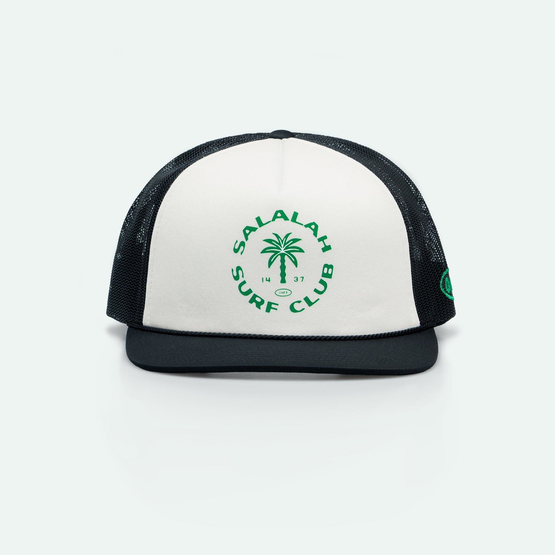 Salalah Surf Club logo foam trucker hat, Gulf culture cap by One8