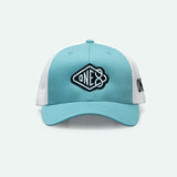 One8 Skate Logo Curved Brim Meshback Trucker Hat - One8 - Vintage Arabian Streetwear