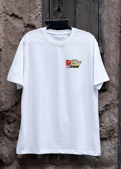 Vintage Fuel Can Camel Racing Club tee with pit crew graphic, Gulf desert streetwear by One8