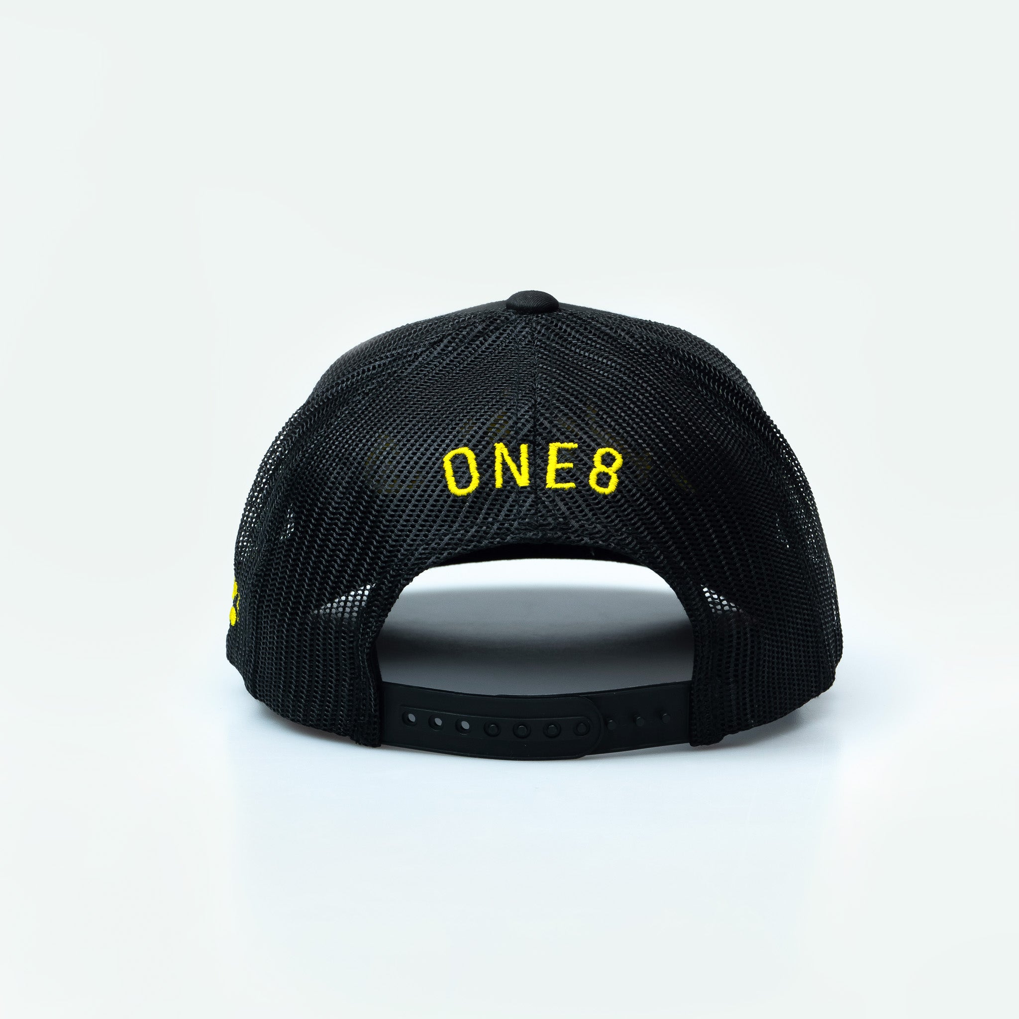 هدرز فلتر بس Street Racing Hat – Black trucker cap with bold Arabic text,  UAE car culture One8 Hat