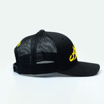 هدرز فلتر بس Street Racing Hat – Black trucker cap with bold Arabic text,  UAE car culture One8 Hat