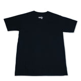 Houbara in Flight Black T-shirt - featuring a حبارى (houbara bustard)  designed by Khalid Al Astad 