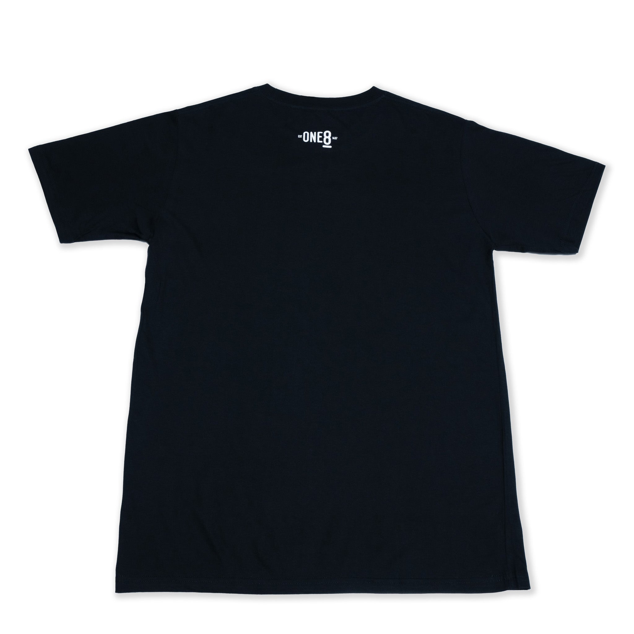 Houbara in Flight Black T-shirt - featuring a حبارى (houbara bustard)  designed by Khalid Al Astad 