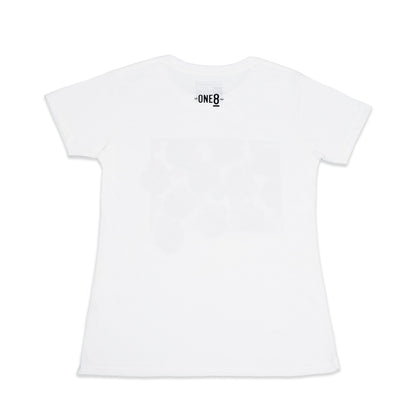 Women’s جميرا T-shirt with floral details, inspired by Dubai's iconic Jumeira & coastal beauty