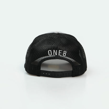 كفو Kafoo One8 Hat :  trucker cap with bold Arabic lettering, symbolizing Gulf pride and respect 
