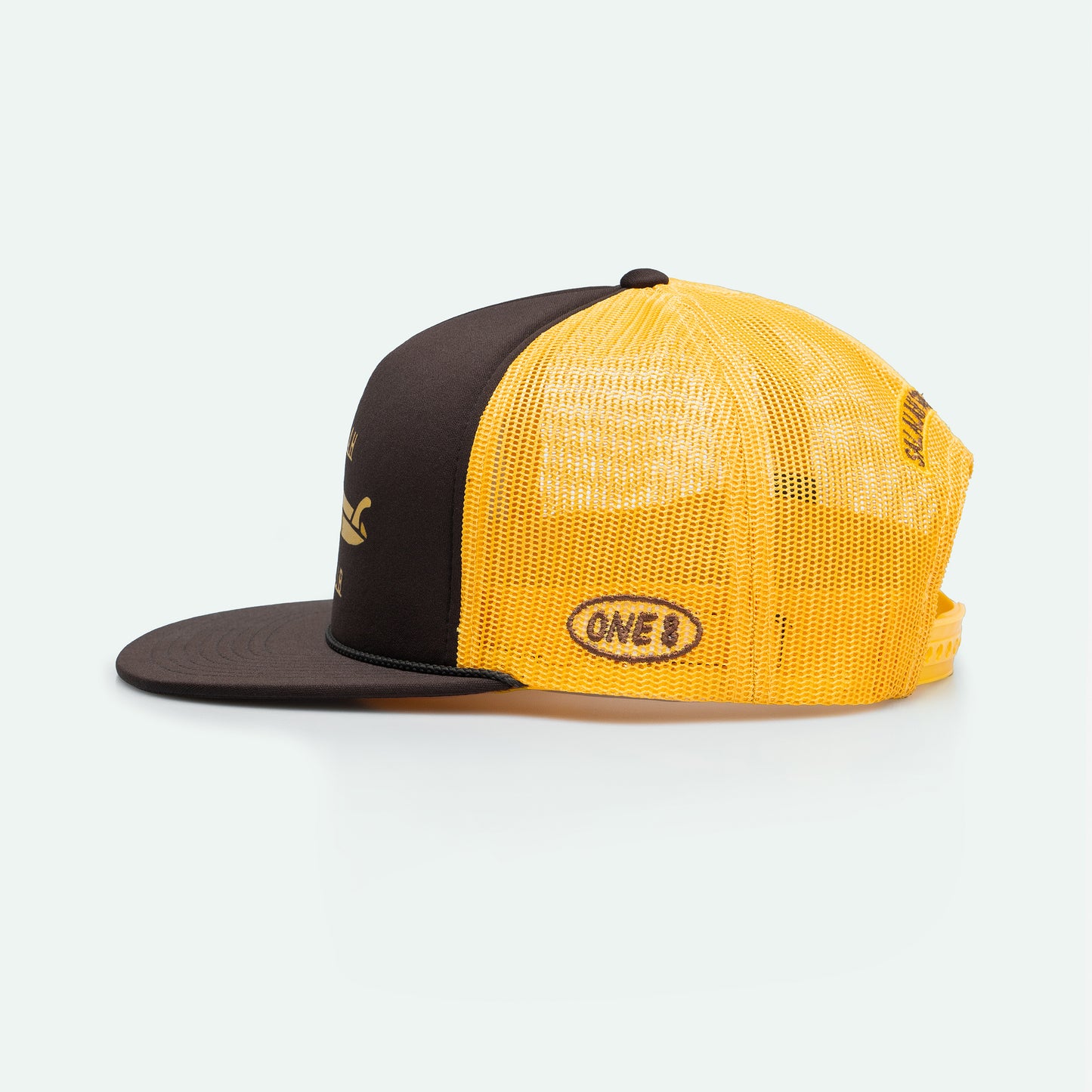 Salalah Surf Club surf board foam trucker hat, Gulf surf culture cap by One8