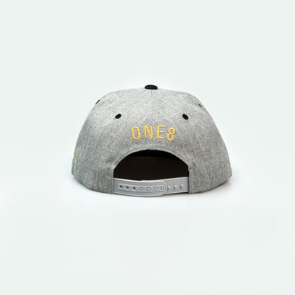 مال الطيبين trucker cap with Arabic calligraphy showing Gulf nostalgia and pride in Arabic One8 Hat