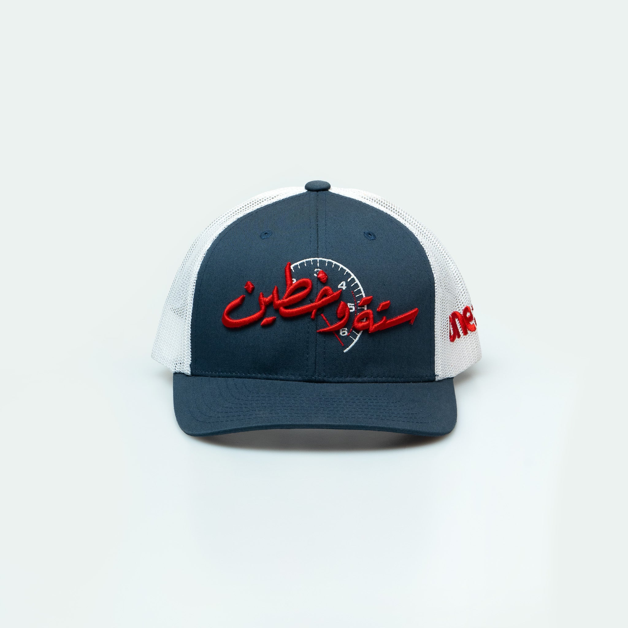 كاب ستة و خطين – UAE Street racing cap with Arabic calligraphy, curved brim One8 hat