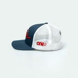 كاب ستة و خطين – UAE Street racing cap with Arabic calligraphy, curved brim One8 hat