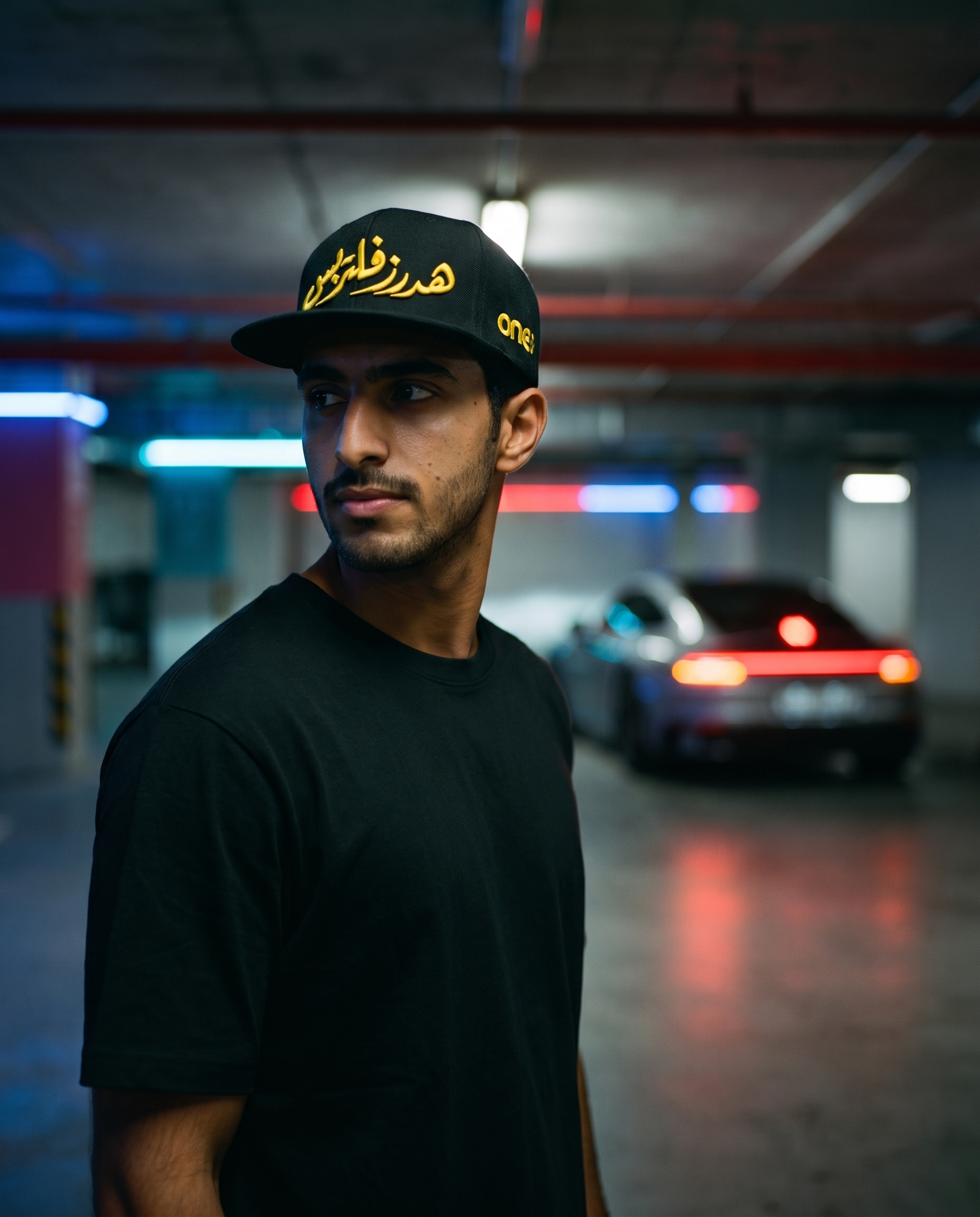 Headers Filter Bass flat brim snapback side profile - on model